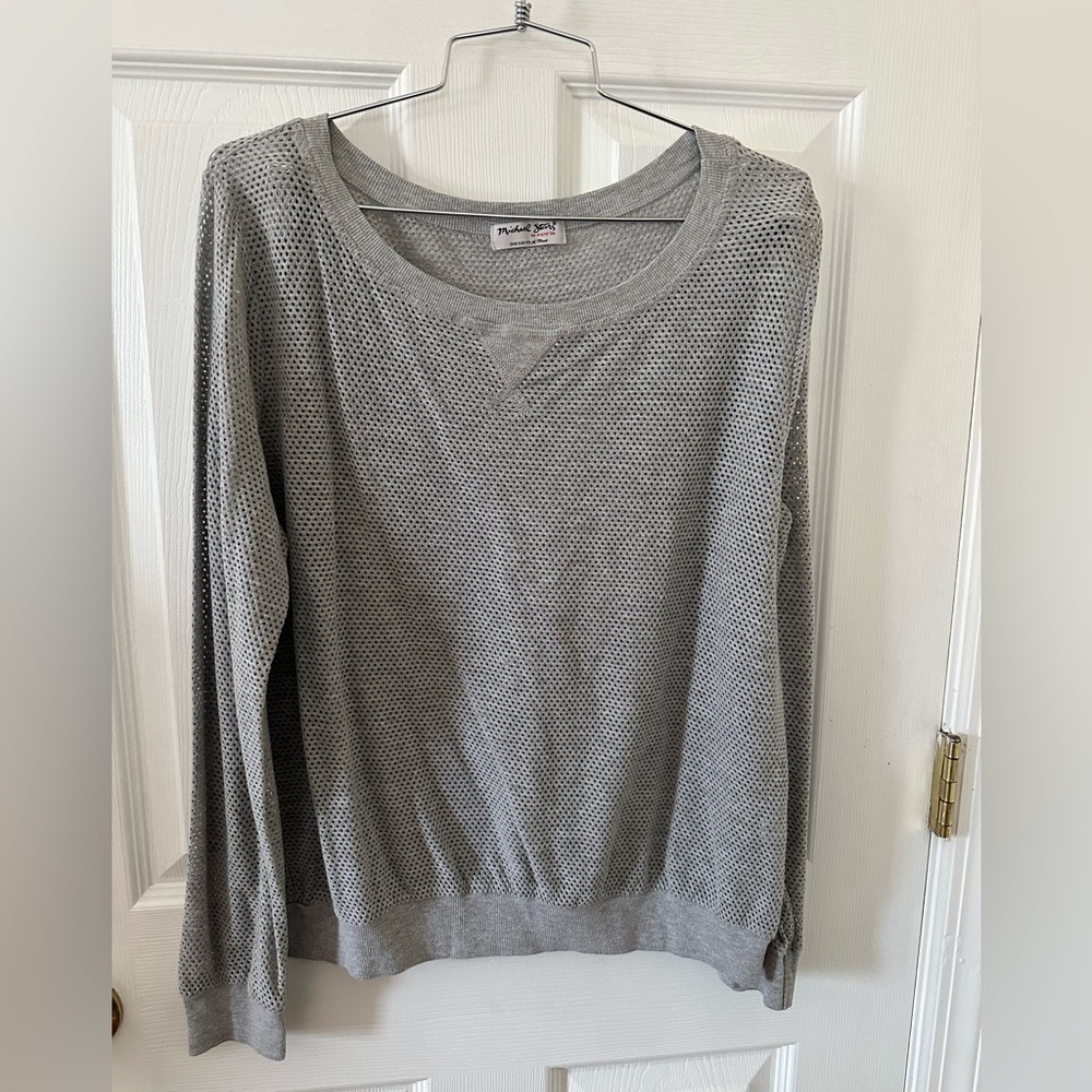 Michael Stars mesh top O/S grey